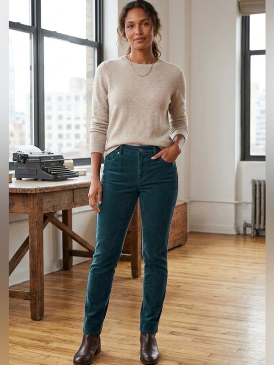 Michael Kors Pants - Michael Kors Dark Teal Corduroy Trousers size 12